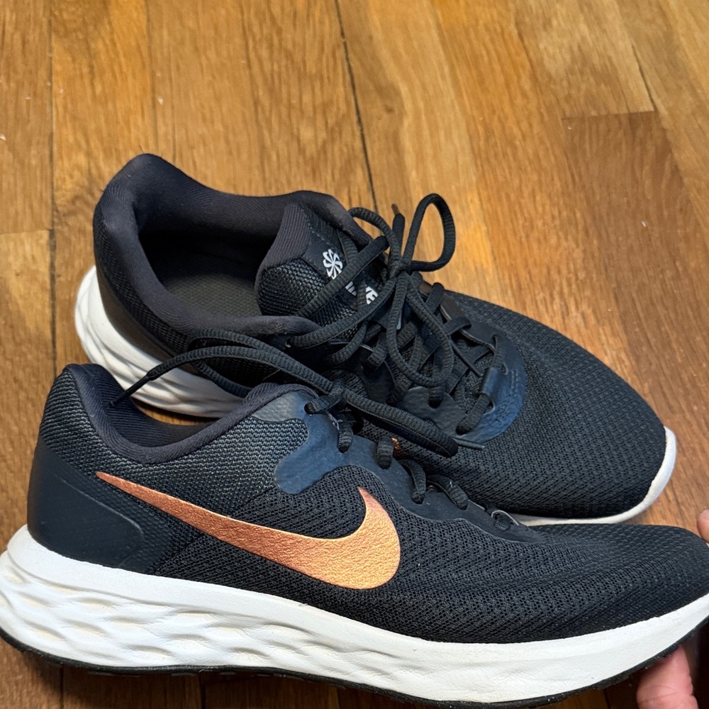 Nike Black and Copper Running Shoes